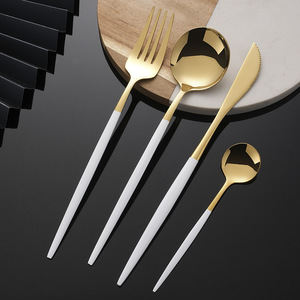 Juegos de Cubiertos Dorados de acero inoxidable, Cubiertos Dorados, tenedor y cuchara - Product Image 5