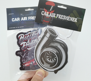 Désodorisant de voiture personnalisé promotionnel longue durée en papier à suspendre avec sac OPP scellé - Product Image 6