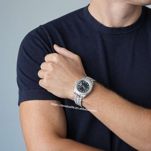 Fabricant de montres en diamant à marque privée, logo personnalisé, montre de luxe sertie de diamants pour hommes, montre en acier inoxydable, montre hip-hop en diamant, montre à <span class=keywords><strong>quartz</strong></span> - Product Image 3