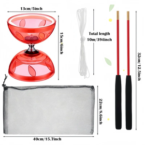 Ensemble de yoyos à triple <span class=keywords><strong>roulement</strong></span>, <span class=keywords><strong>Diabolo</strong></span> chinois, jouets de jonglage, <span class=keywords><strong>Diabolo</strong></span> LED coloré <span class=keywords><strong>avec</strong></span> bâtons de <span class=keywords><strong>diabolo</strong></span>, jouets d'extérieur - Product Image 6