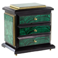 Sculptures murales rectangulaires en verre de luxe, art moderne fait main, pierres semi-précieuses en malachite, décoration intérieure pour salon