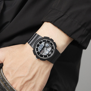 Skmei Sport <b>Watch</b> Dual Display <b>Electronic</b> <b>Watch</b> Water Resistant Luminous Unisex TPU Strap 5Bar Waterproof - Product Image 3