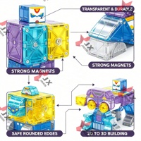 Productos Novedosos 2026 STEM DIY, Juguetes de Cubos Magnéticos de Plástico, Juego Educativo para Niños Pequeños, Bloques de Construcción Magnéticos 3D, Robot Mágico para Niños