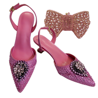 Chaussures de soirée de créateur italien avec pochette assortie pour mariages africains et occasions nuptiales, chaussures pour femmes en dentelle brodée et perles