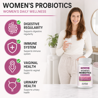 Capsules de Probiotiques OEM 60 Gélules 200 Milliards Prébiotiques Complément Digestif Santé Intestinale Canneberge Probiotiques pour Femmes