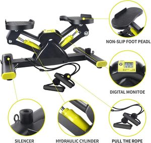 เครื่องออกกำลังกายแบบสเต็ปเปอร์ RS Twist พร้อมสายรัดต้านทาน จอ LCD ตัวนับแบบพกพา เครื่องปีนบันไดไฮดรอลิกสำหรับออกกำลังกายทั่วร่างกายที่บ้าน - Product Image 2