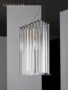 Lámpara de Araña Italiana Venicem GRACE, Estilo Lujoso, para <span class=keywords><strong>Restaurante</strong></span>, Bar, Cristal, Acero Inoxidable, LED, Colgante - Product Image 3