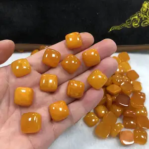 Natural Amber Round bare stone ring Natural amber gem Loose amber Gemstones for Jewelry Settings