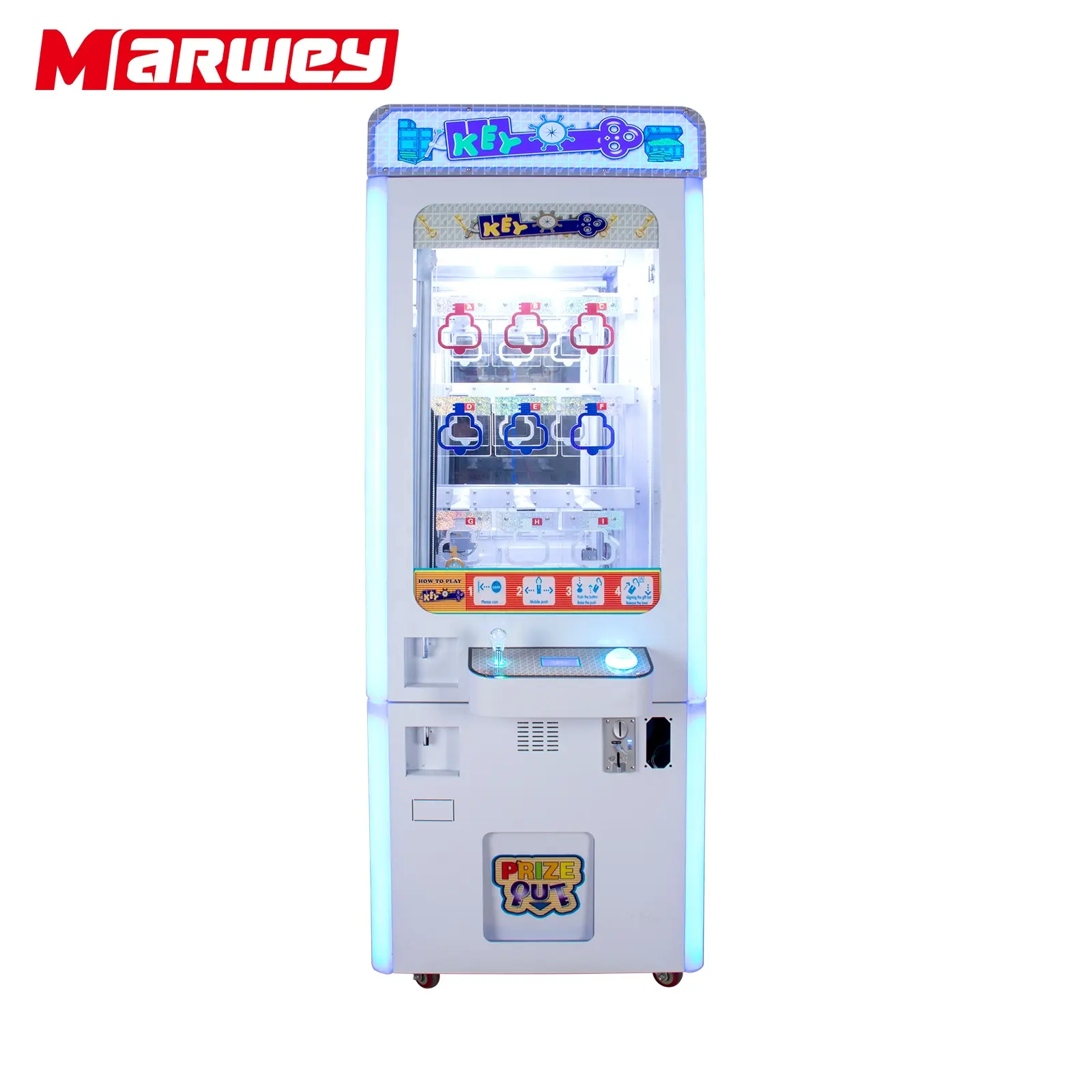 Popular 9 Holes Key Master Coin Operated Golden Key Redemption Prize Vending Machine Amusement Keymaster Arcade Game Machine