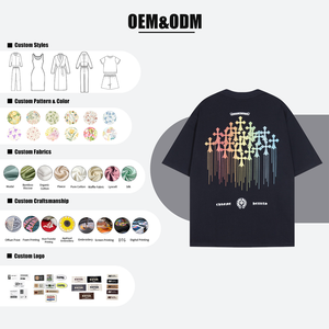 T-shirt da <span class=keywords><strong>uomo</strong></span> oversize personalizzate, con etichetta privata, taglie forti, in cotone, con spalle scese, all'ingrosso - Product Image 5