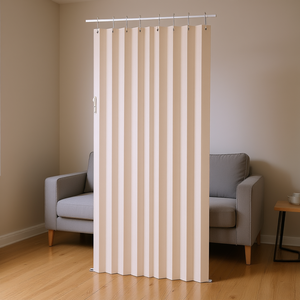 Paravent pliable beige en tissu occultant avec crochets de suspension, 47 x 78 pouces, pour chambres, salons et placards - Product Image 2