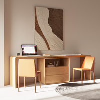 Bureau de Style Italien Minimaliste Double Télescopique Nouveau Bureau de Travail Élégant pour Bureau d'Ordinateur de Chambre à Coucher
