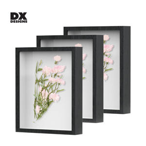 Cadre photo en bois 3D DX Designs blanc 8x8 10x10 12x12, profondeur 3/5 cm, boîte à souvenirs pour fleurs séchées, décoration pour la maison et cadeaux - Product Image 2