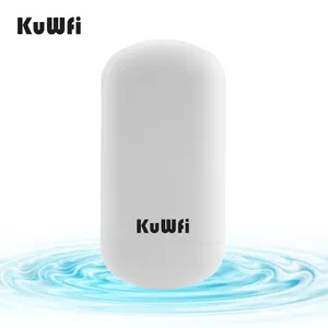 高品质KuWFi 450Mbps 5.8G 8 * dBi天线点对点wifi bridge1-2km长距离PTP无线网桥，适合户外使用