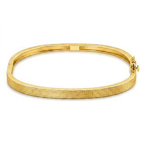 กำไลข้อมือทองคำแท้ 18K ลายโซ่แบบมีเท็กซ์เจอร์สำหรับผู้หญิง เครื่องประดับหรูหราทันสมัย ได้รับการรับรองจาก GIA รับผลิตแบบ OEM ODM - Product Image 1