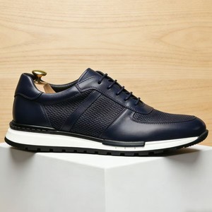 Chaussures habillées en cuir véritable marron pour hommes, bout rond, à lacets, semelle extérieure en caoutchouc antidérapante, pour le bureau, la carrière, toutes saisons - Product Image 2