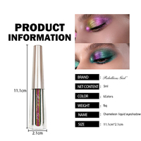Prêt à expédier – Fard à paupières liquide caméléon 6 couleurs, haute pigmentation, effet duo-chrome, scintillant, maquillage 2-en-1 pour yeux et lèvres, faible MOQ
