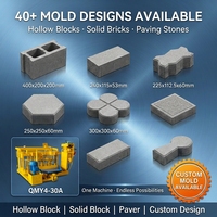 Machine de fabrication de blocs de béton vibrés Qt40-3a mobile et automatique, neuve, facile à utiliser, pour la construction de murs de soutènement