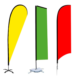 Hiển thị đứng vườn 90 độ phù hợp cờ sợi thủy tinh bãi biển cờ tùy chỉnh quảng cáo bay biểu ngữ Teardrop cờ - Product Image 6