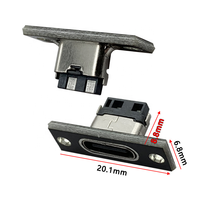 USB tipe-c Panel konektor terpasang papan uji papan PCB Jack wanita 2 Pin Port pengisian Data dasar pengisian listrik kecil