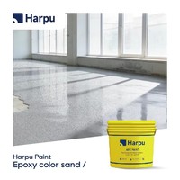 Revêtement liquide autonivelant Harpu à base d'époxy aqueux brillant, couleur personnalisée, sable coloré, résistance à la compression 45 MPa