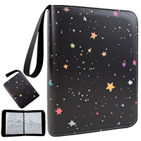 Classeur de cartes à collectionner personnalisé en gros, 400 cartes, 4 pochettes, en cuir PU, avec fermeture éclair, design éclair