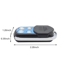 Télécommande à 4 boutons, émetteur de télécommande automatique pour porte de garage/porte automatique/lumière LED, 433 MHz, code fixe et d'apprentissage, et la plupart des codes roulants