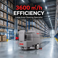 Fregadora Secadora de Suelos con Operador a Bordo Personalizada, OEM ODM Directo de Fábrica, Máquina de Limpieza de Doble Cepillo de 550mm, Batería de 24V, Tanque de 70L 80L