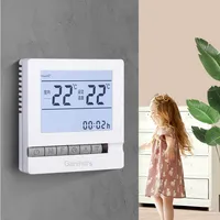 Zigbee vente en gros panneau de Thermostat intelligent LED LCD grand écran affichage numérique température bidirectionnelle systèmes de CVC partie