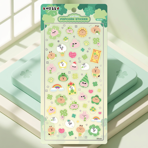 [Bisang Soopsoop] <b>Popcorn</b> Stickers Lucky Good Fortune Korean Character Kids Stationery Diary Decoration Bulk Distributor Wholesa - Product Image 1