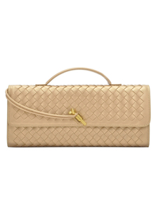 Trendige gewebte Abend-Clutch-Taschen für Damen, Schultertasche, süße Umhängetasche, Crossbody-Tasche, PU-Leder-Geldbörse - Product Image 5