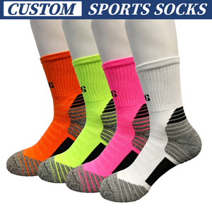 Chaussettes <span class=keywords><strong>de</strong></span> sport antibactériennes personnalisées <span class=keywords><strong>de</strong></span> haute qualité avec logo, chaussettes <span class=keywords><strong>de</strong></span> sport respirantes et amortissantes pour la course à pied - Product Image 1
