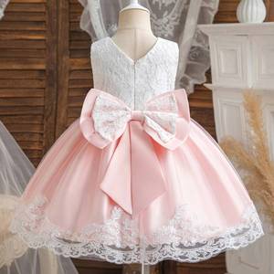 ชุดเดรสเจ้าหญิงสำหรับงานแต่งงานเด็กผู้หญิง หลายสี แต่งลูกไม้ สำหรับงานเลี้ยงตอนเย็น คริสต์มาส คอสเพลย์ โบว์ใหญ่ - Product Image 2
