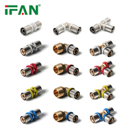 Raccords de plomberie IFAN pour tuyaux d'eau multicouches, raccords à sertir en laiton de 16 mm, raccords multicouches PEX