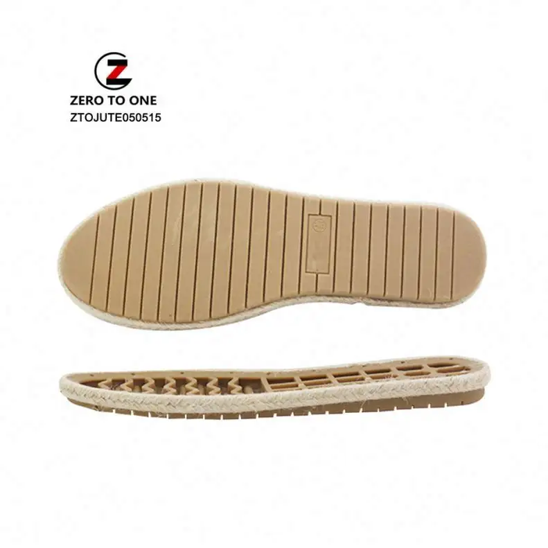 Comfortable Anti-Slip PVC TPR Casual Canvas Flat Sandals Rope Beach Wedge Shoe Hemp Sole