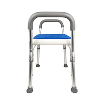 Chaise de douche ZS CARE KY-1105A-1 avec accoudoirs de sécurité pour salle de bain et toilettes, support de mobilité pour personnes à mobilité réduite, robuste et légère, capacité 150 kg