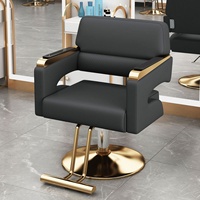 Équipement de salon de coiffure moderne verrouillable, mobilier de salon de beauté, style luxueux, fauteuils de barbier