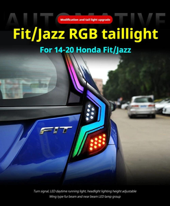 ไฟท้ายรถยนต์ใหม่สำหรับ Fit Jazz แบบ LED พร้อมฟังก์ชั่นสแกน 12V ใช้ได้กับ Honda Fit Jazz ปี 2014-2020 - Product Image 5