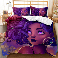 Aoyatex — ensemble de housse de couette en microfibre polyester, 3 pièces, pour femmes afro-américaines