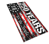 Serviette de plage personnalisée avec logo, motif drapeau USA 250e anniversaire de l'indépendance 1776-2026, sans sable