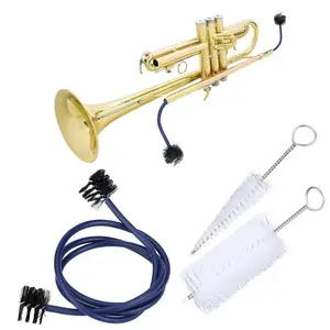 Bộ Dụng Cụ Vệ Sinh Bảo Trì Kèn Trumpet Màu Xanh Dương Bàn Chải Sửa Chữa Bộ Phận Âm Nhạc
