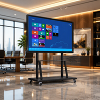 Tableau blanc interactif numérique intelligent à double système pour l'éducation et les entreprises, idéal pour les réunions d'entreprise