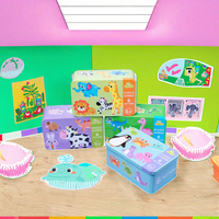 Boîte de puzzle en bois 3D intellectuelle à thèmes variés pour l'éducation préscolaire, puzzles pour enfants de 2 à 4 ans, unisexe