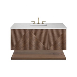 Meuble-lavabo de salle de bain moderne à motif <span class=keywords><strong>chevron</strong></span>, prix d'usine personnalisé, mural avec étagère de rangement pour la maison, l'hôtel, la salle de bain - Product Image 6