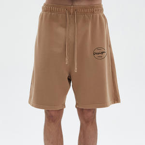 420 GSM 100% coton hommes Baseball Shorts personnalisé décontracté français éponge poids lourd haute qualité épais cordon solide décontracté lavage - Product Image 4