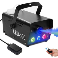 Machine à fumée LED 500W avec télécommande, machine à brouillard LED 500W, effet de fumée de scène RGB, générateur de fumée multicolore, commande filaire, machine DJ