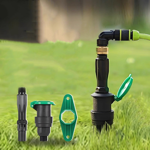 Kit d'irrigation automatique DaringFish Greening Garden Farm pour pelouse, 1 pouce, avec vanne d'eau rapide à 6 points et raccord de tige en cuivre enterré - Product Image 4