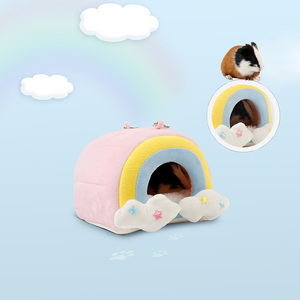 Cute Rainbow Shape Dual Purpose Luxury Pet Hamster Guinea Pig Cage Hammock <strong>Bunny</strong> Bed Sugar Glider <strong>House</strong> - Product Image 5