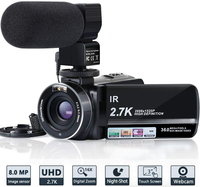 Videocámara Digital Full HD Handicam Mini DV con Conectividad WiFi, Memoria Integrada de 256 GB, Visión Nocturna, Pantalla LCD Giratoria, Zoom 16X