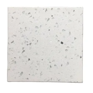 White Mirror Fleck Quartz Stone Countertop For America Crystal White Quartz Slab